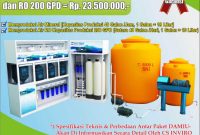 Paket Kombinasi Damiu Mineral dan RO Kapasitas 200 GPD