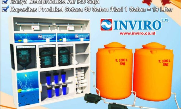 Paket Depot Air Minum RO Kapasitas 200 GPD (Setara 40 Galon perHari) RO Only (Hanya Memproduksi Air RO Saja)