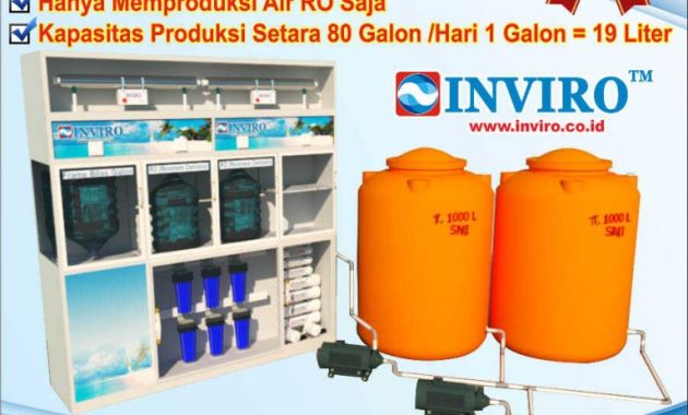 Paket Depot Air Minum RO Kapasitas 400 GPD (Setara 80 Galon perHari) RO Only (Hanya Memproduksi Air RO Saja)